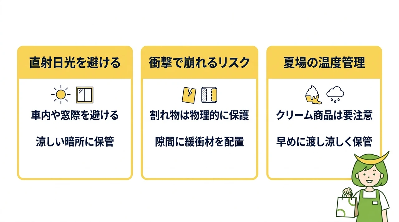 宮城の常温お土産を購入する際の注意点3つ